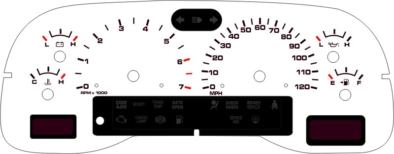 2004 dodge durango instrument panel lights