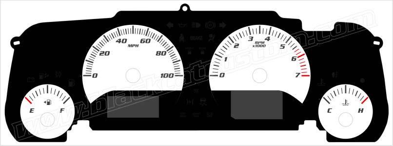 Black Cat Custom Automotive - Jeep Wrangler Gauge Faces