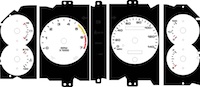 87-89 Ford Mustang 140mph Gauge Face