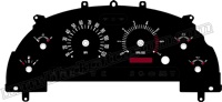 99-04 Ford Mustang V6 Retro Style Gauge Face