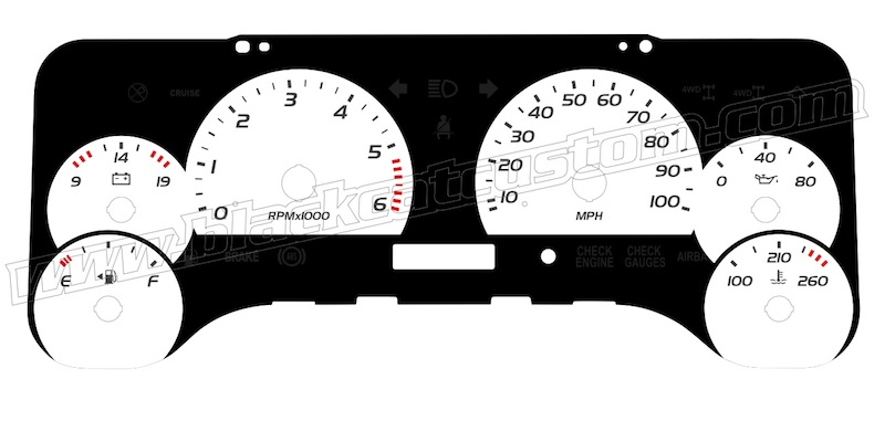 Black Cat Custom Automotive - Jeep Wrangler Gauge Faces